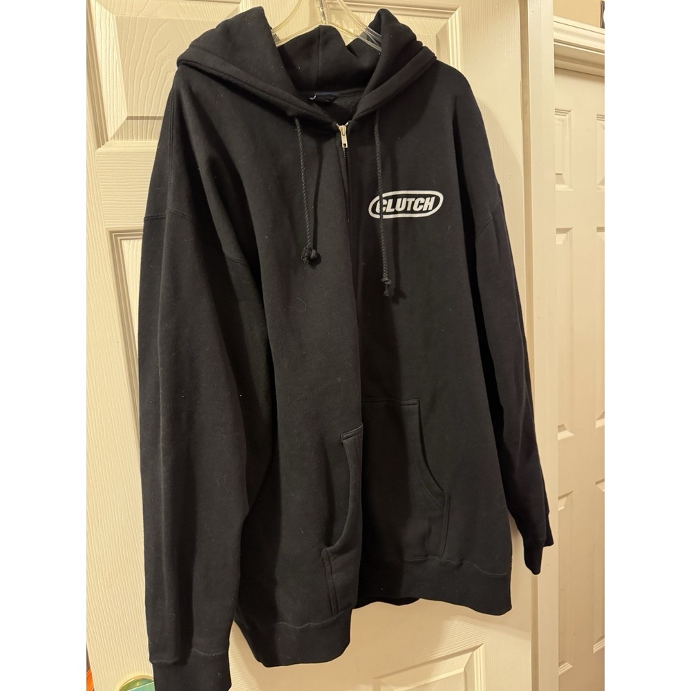 Clutch Black Zip‎ Hoodie Hess 454 Men's Size 3X Band Merch